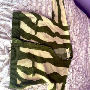 Men’s Zebra Cardigan size medium . Brand new